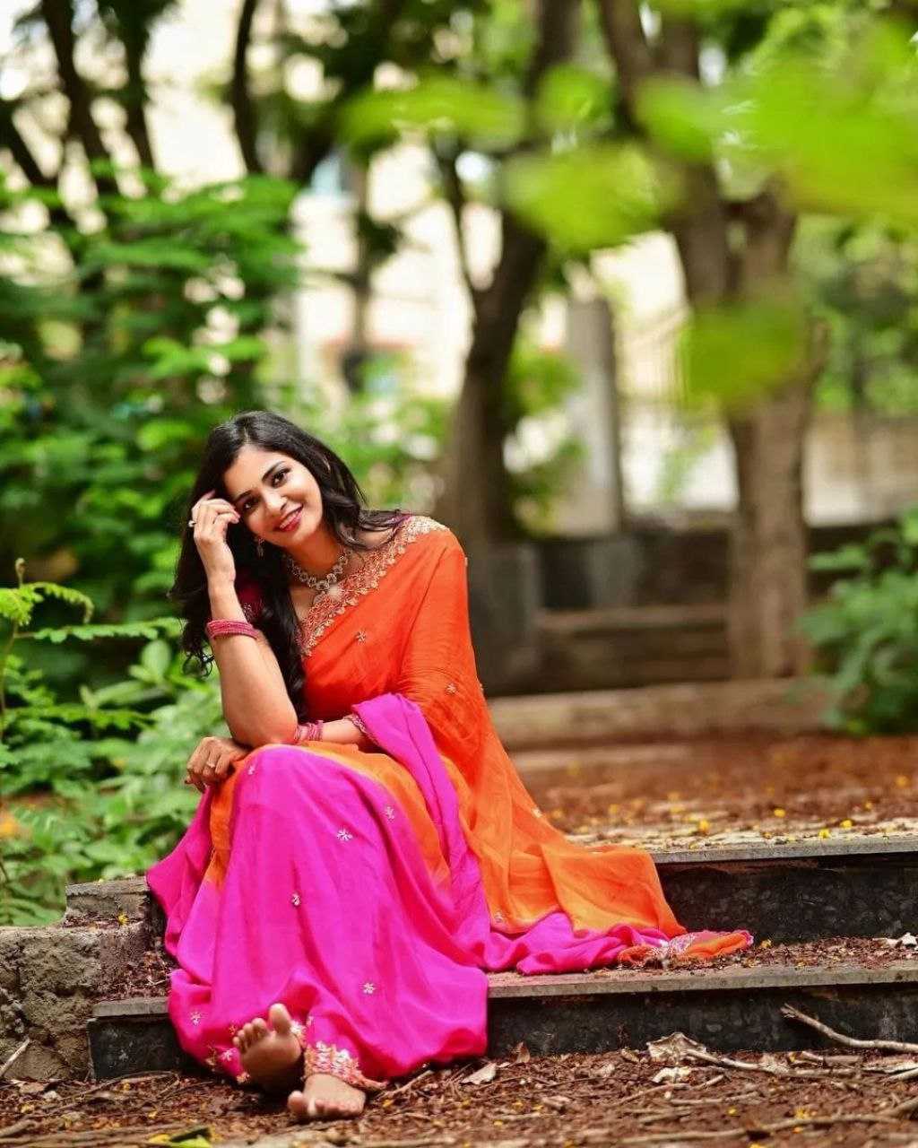 Ynf Chinon KESH588 SONIYA Sarees Wholesale Party Wear Sarees Fancy Sarees Ruffle Sarees Manufacturer- Kapda Export