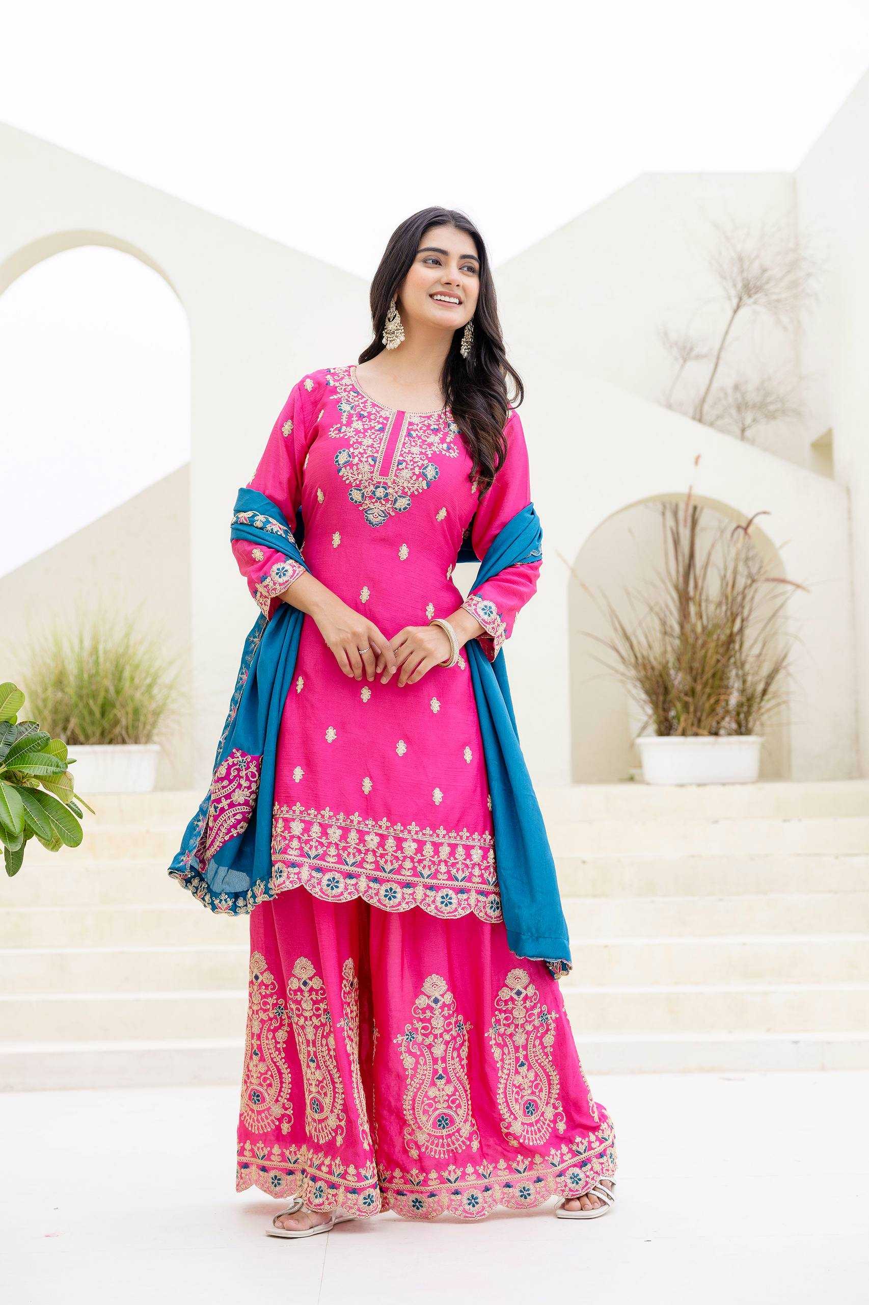 Ynf Chinon RIN197 5014 Suits & Dresses Wholesale Party wear suits Bridal Suits Designer Suits Manufacturer- Kapda Export