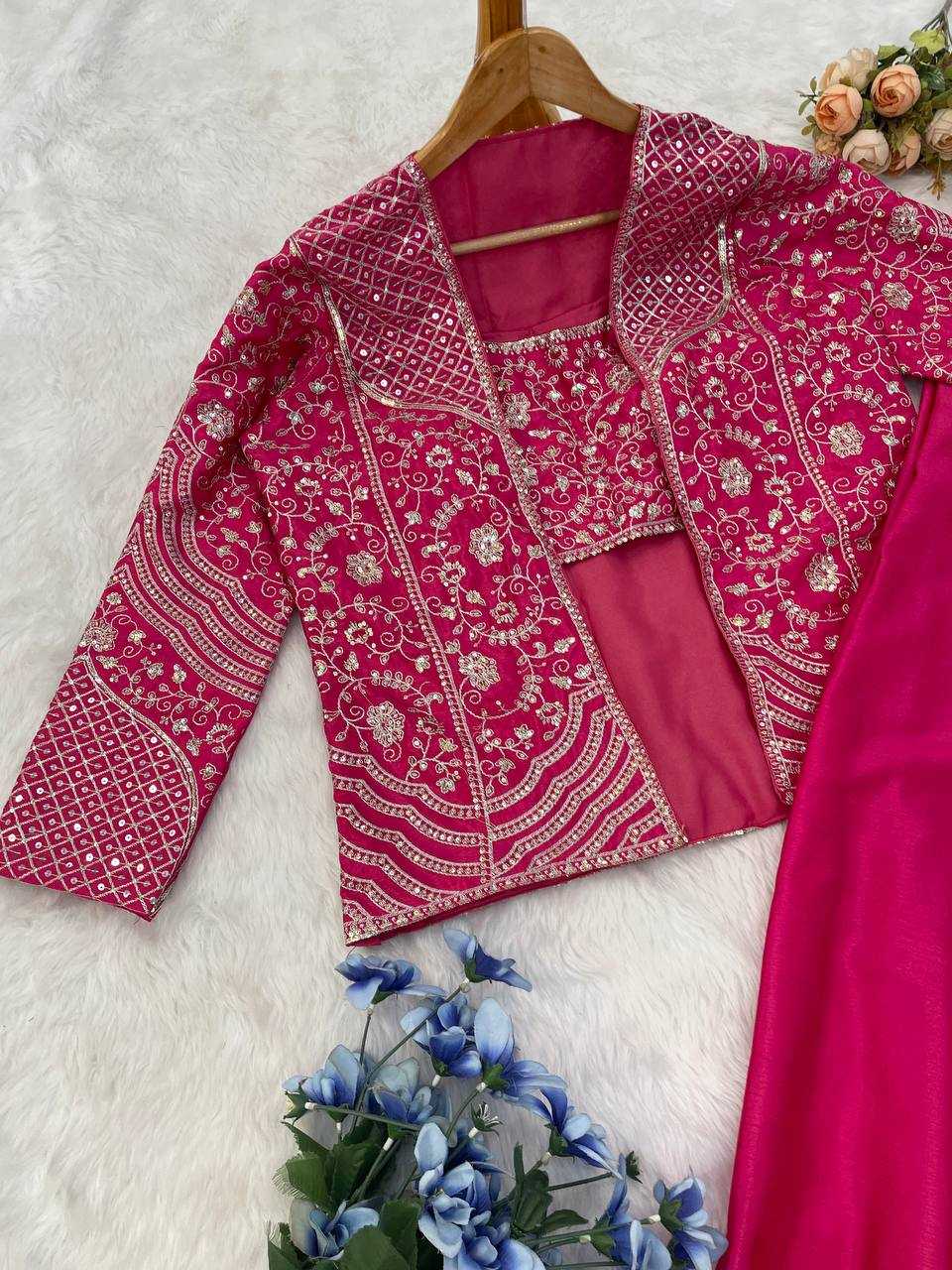 Ynf Chinon Silk KESH558 13 Kurti Wholesale Festive Kurtis Embroidered Kurtis Kurti With Jacket Manufacturer- Kapda Export