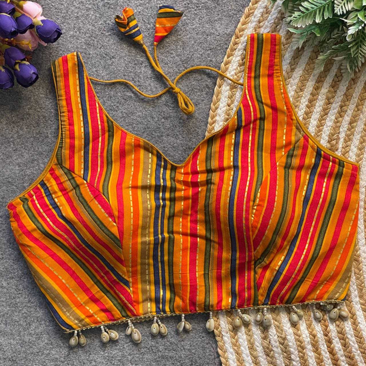 Ynf Cotton KESH571 SHYAMA Readymade Blouses Wholesale Blouse V-Neck Blouses Sleeveless Blouse Manufacturer- Kapda Export