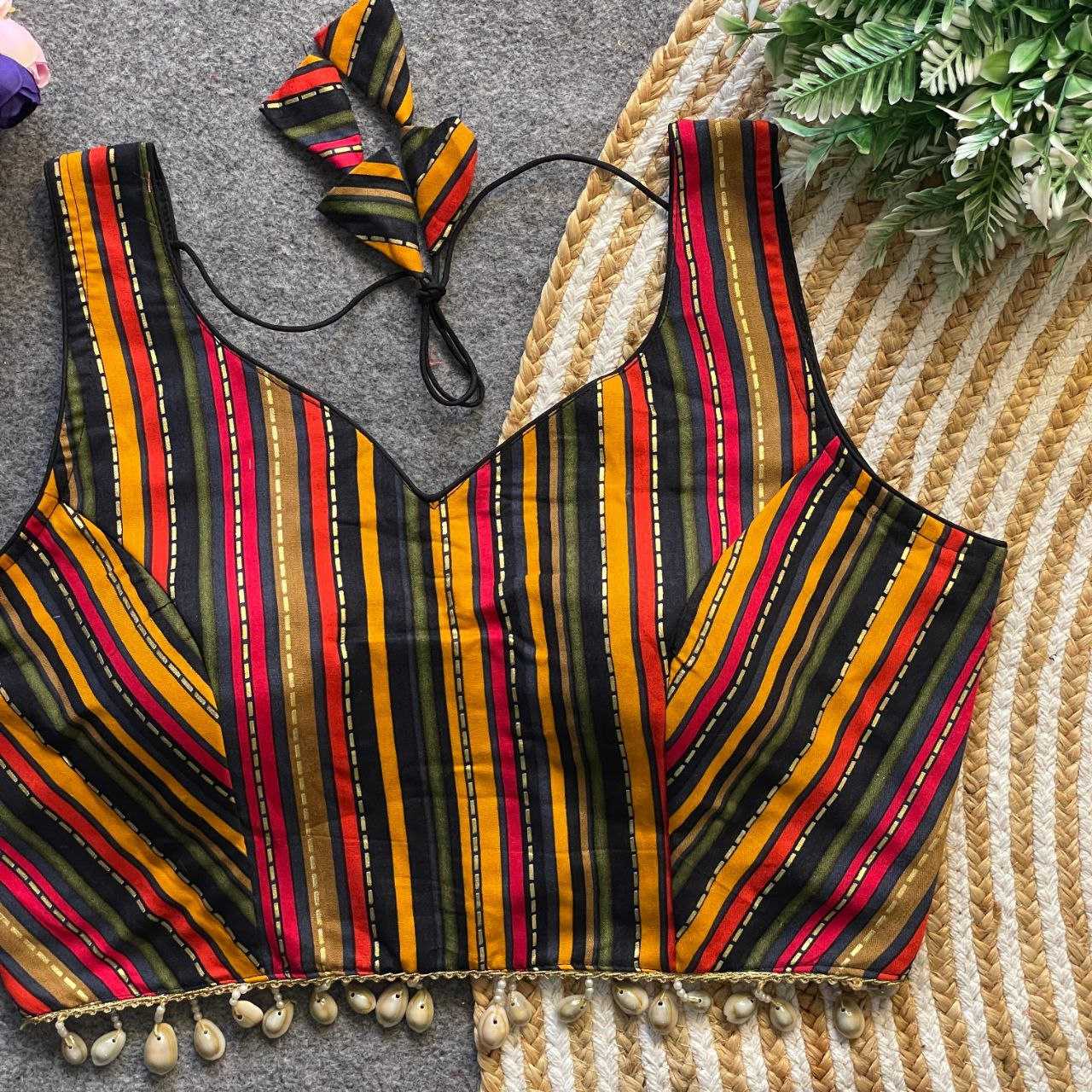 Ynf Cotton KESH571 SHYAMA Readymade Blouses Wholesale Blouse V-Neck Blouses Sleeveless Blouse Manufacturer- Kapda Export