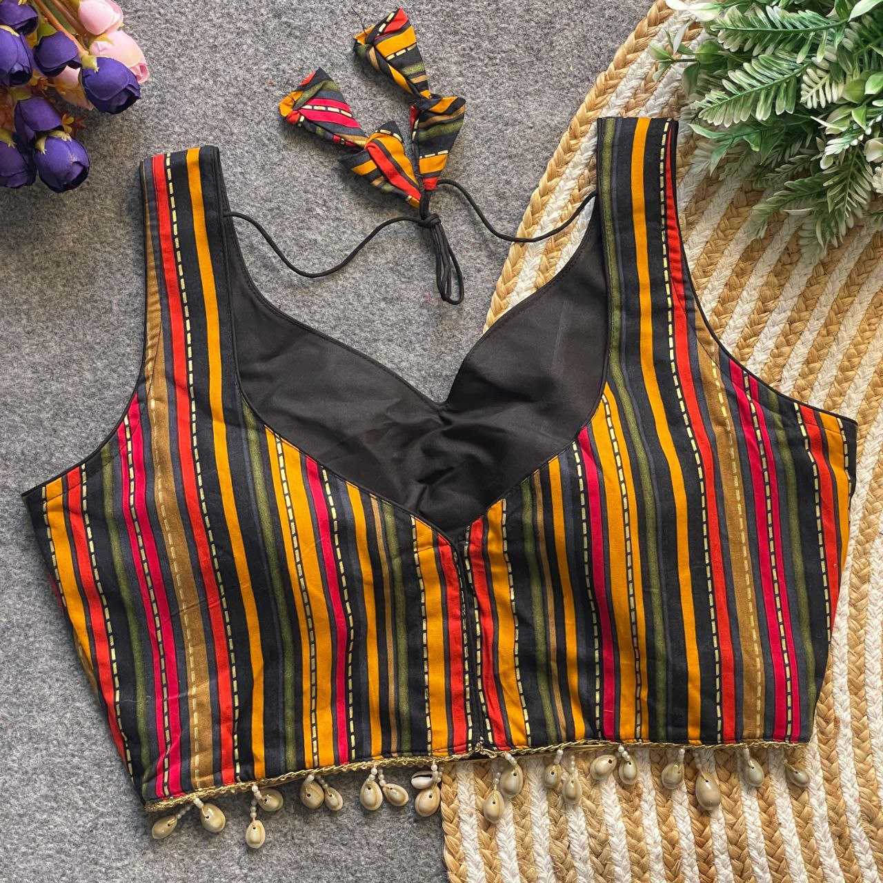 Ynf Cotton KESH571 SHYAMA Readymade Blouses Wholesale Blouse V-Neck Blouses Sleeveless Blouse Manufacturer- Kapda Export