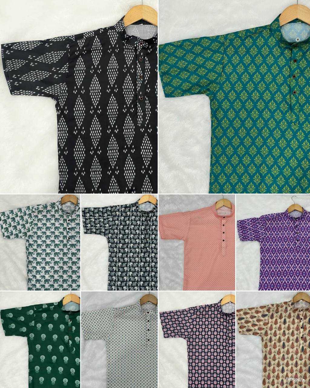 Ynf Cotton RIN125 B-Desi Mens Wear Wholesale Mens Kurtas Casual Wear Men Short Kurta Manufacturer- Kapda Export