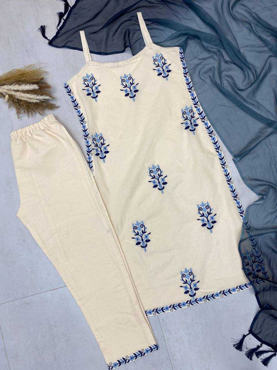 Ynf Cotton RIN141 1983 Suits & Dresses Festive Collections Wholesale Embroidered Dresses Cotton Dresses Sleeveless Dresses Manufacturer- Kapda Export
