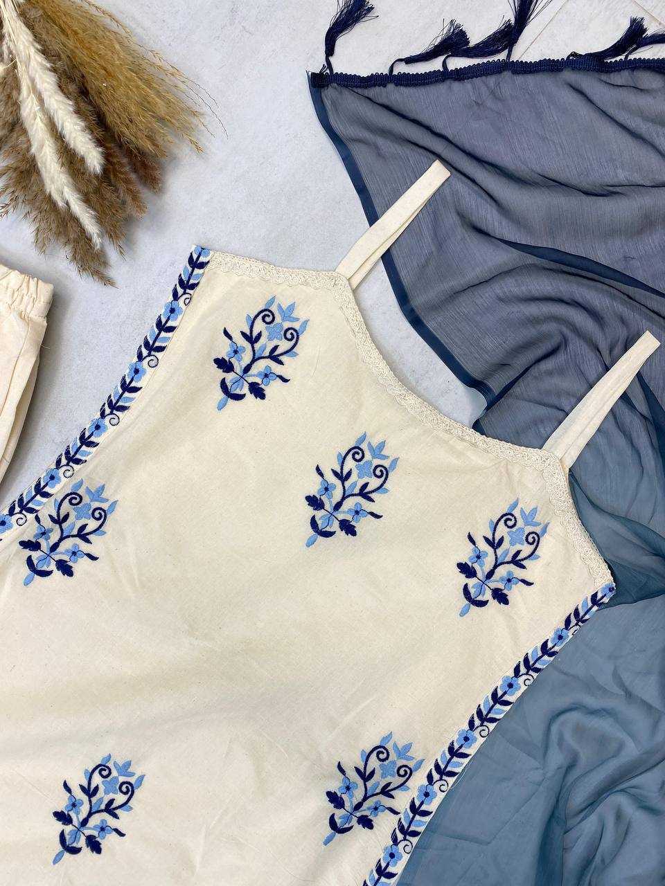 Ynf Cotton RIN141 1983 Suits & Dresses Festive Collections Wholesale Embroidered Dresses Cotton Dresses Sleeveless Dresses Manufacturer- Kapda Export