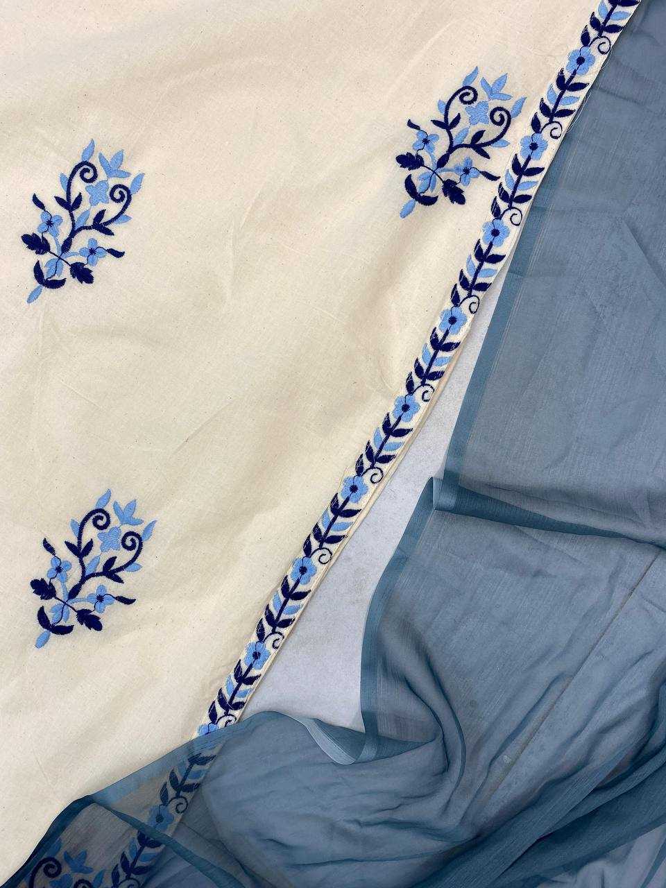 Ynf Cotton RIN141 1983 Suits & Dresses Festive Collections Wholesale Embroidered Dresses Cotton Dresses Sleeveless Dresses Manufacturer- Kapda Export