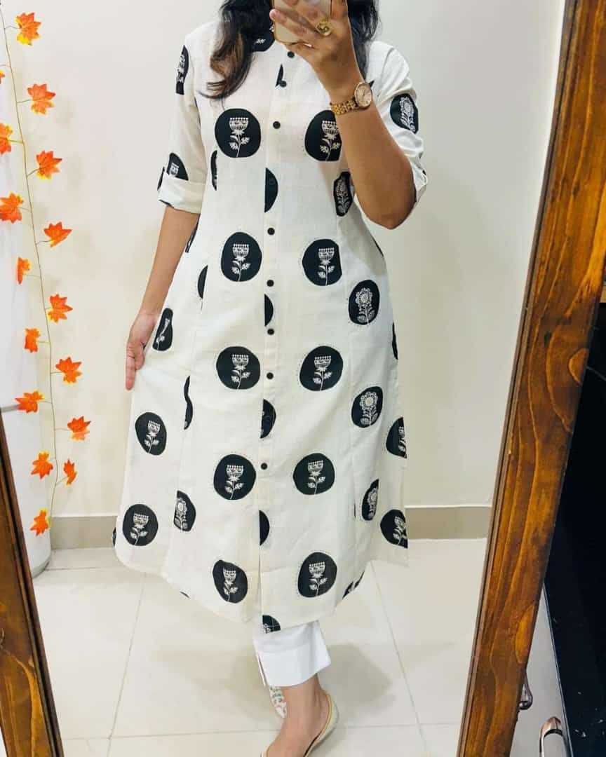 Ynf Cotton RIN226 EMRISH Kurti Wholesale Printed Kurtis Fancy Kurti Full Sleeve Kurti Manufacturer- Kapda Export