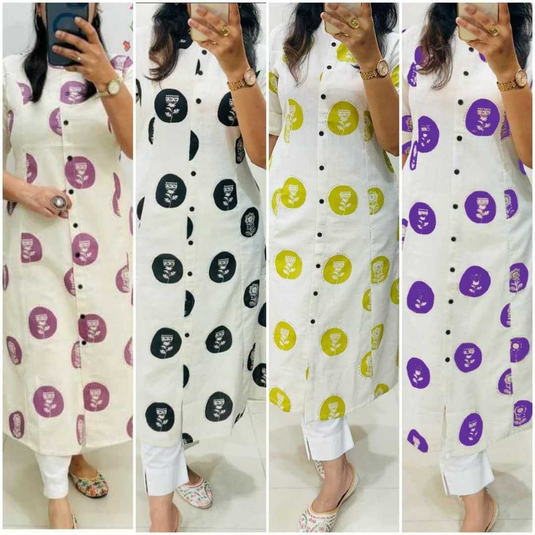 Ynf Cotton RIN226 EMRISH Kurti Wholesale Printed Kurtis Fancy Kurti Full Sleeve Kurti Manufacturer- Kapda Export
