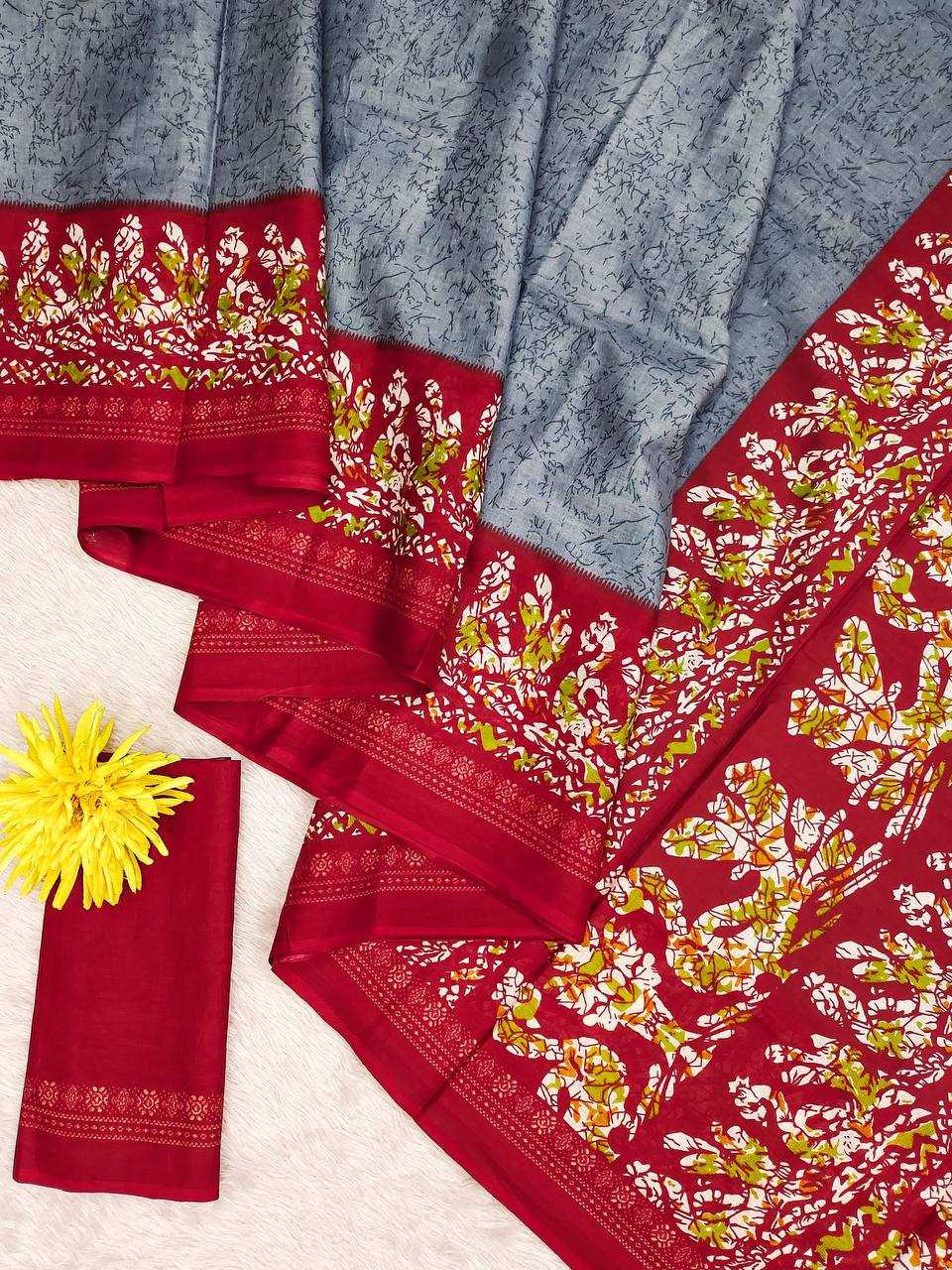 Ynf Cotton RIN229 7-BATIK Sarees Wholesale Printed Sarees Batik Sarees Manufacturer- Kapda Export