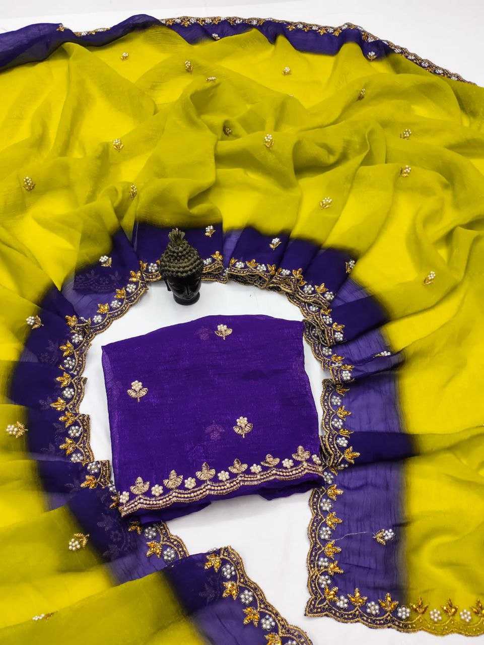 Ynf Crush Silk KESH588 DIYA Sarees Wholesale Party Wear Sarees Fancy Sarees Ruffle Sarees Manufacturer- Kapda Export