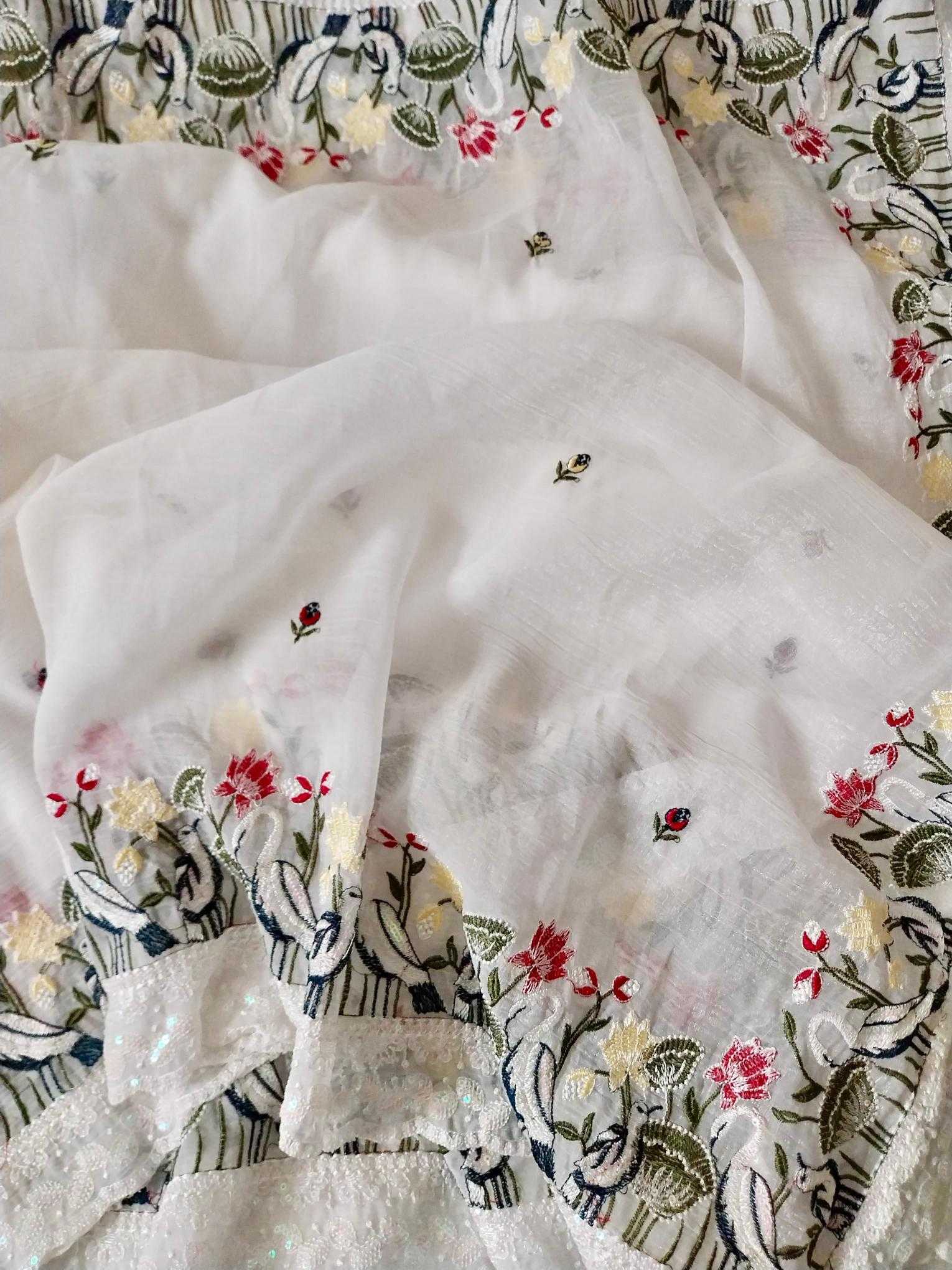 Ynf Crush Silk RIN164 SALT Silk Sarees Festive Collections Wholesale Embroidered Silk Sarees White Silk Sarees Onam Collections Manufacturer- Kapda Export