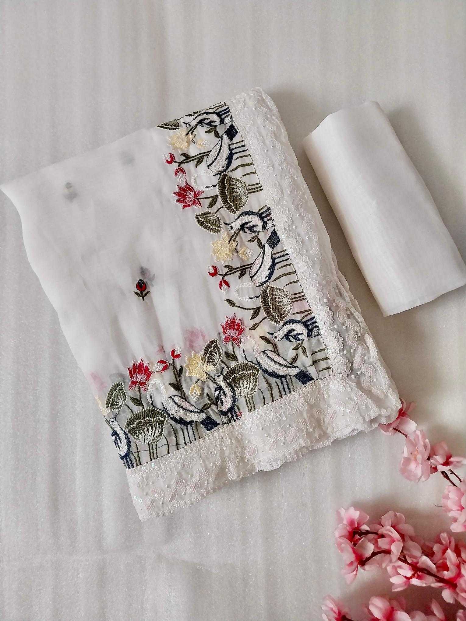 Ynf Crush Silk RIN164 SALT Silk Sarees Festive Collections Wholesale Embroidered Silk Sarees White Silk Sarees Onam Collections Manufacturer- Kapda Export