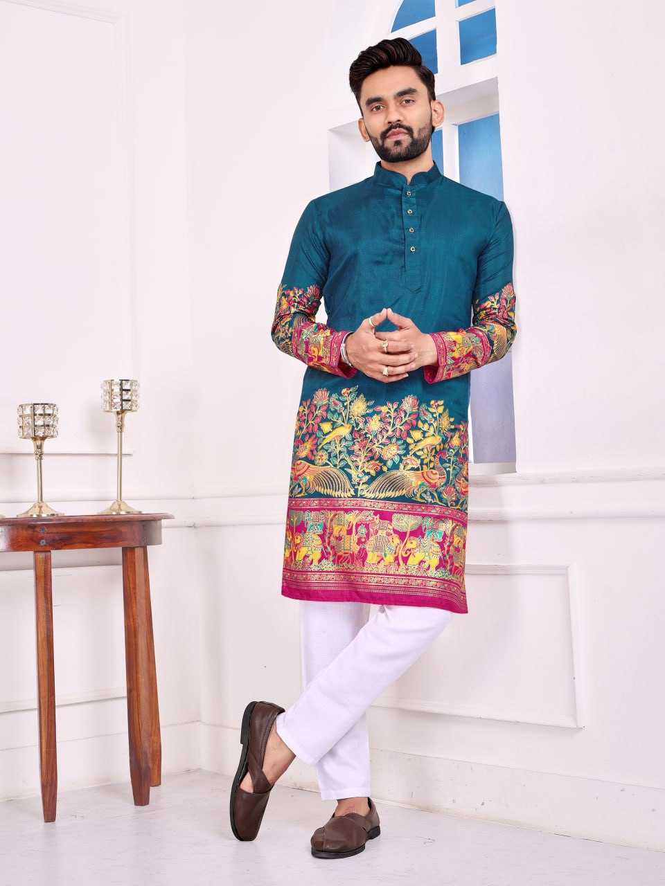 Ynf Dola Silk RIN131 LOVE BIRDS 02 Couple Wear Wholesale Couple Matching Ethnic Outfits Festive Matching Couple Dresses Party Wear Couple Ethnic Collection Manufacturer- Kapda Export