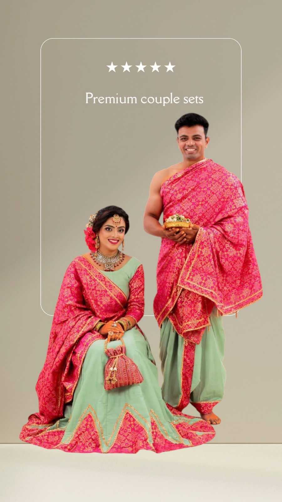 Ynf Fancy KESH581 01 Couple Wear Wholesale Couple Matching Ethnic Outfits Festive Matching Couple Dresses Designer Ethnic Outfits for Couples Manufacturer- Kapda Export