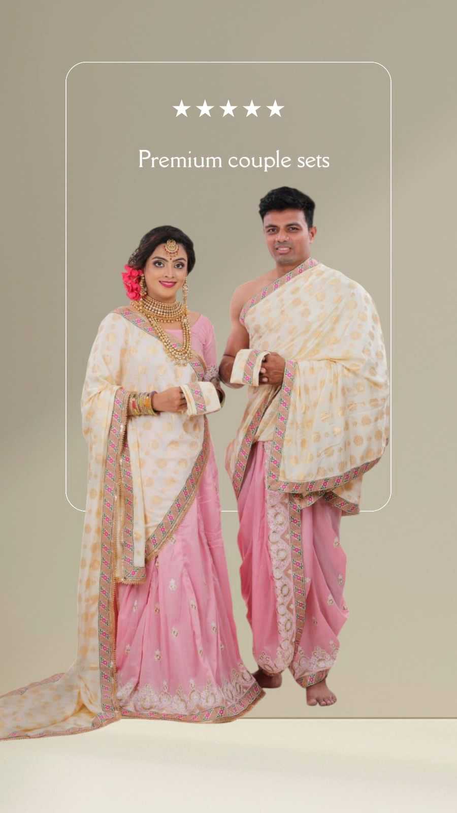 Ynf Fancy KESH581 01 Couple Wear Wholesale Couple Matching Ethnic Outfits Festive Matching Couple Dresses Designer Ethnic Outfits for Couples Manufacturer- Kapda Export