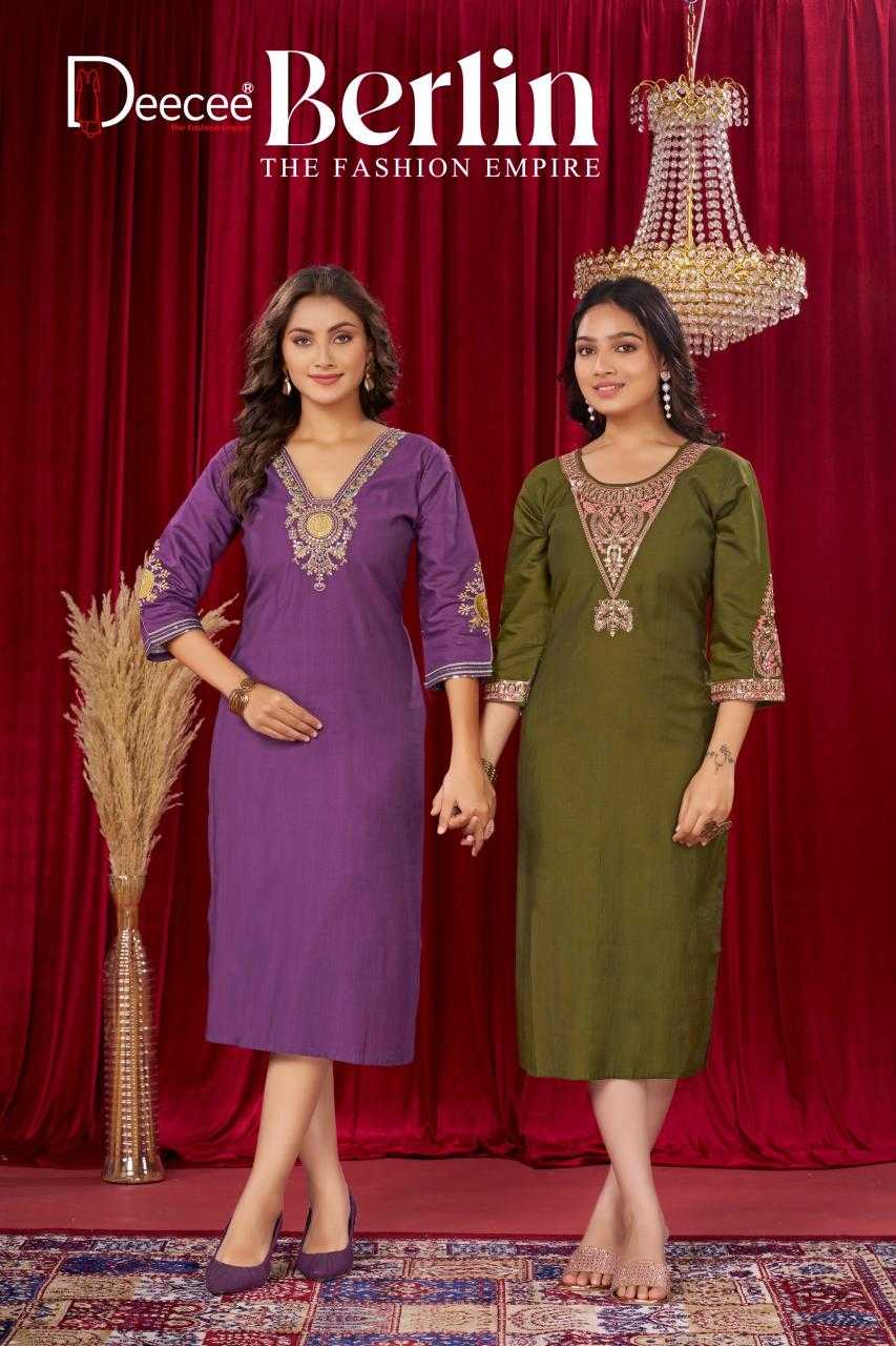 Ynf Fancy RIN190 DEECEE BERLIN Setwise Collections Wholesale Kurtis Catalogs Manufacturer- Kapda Export