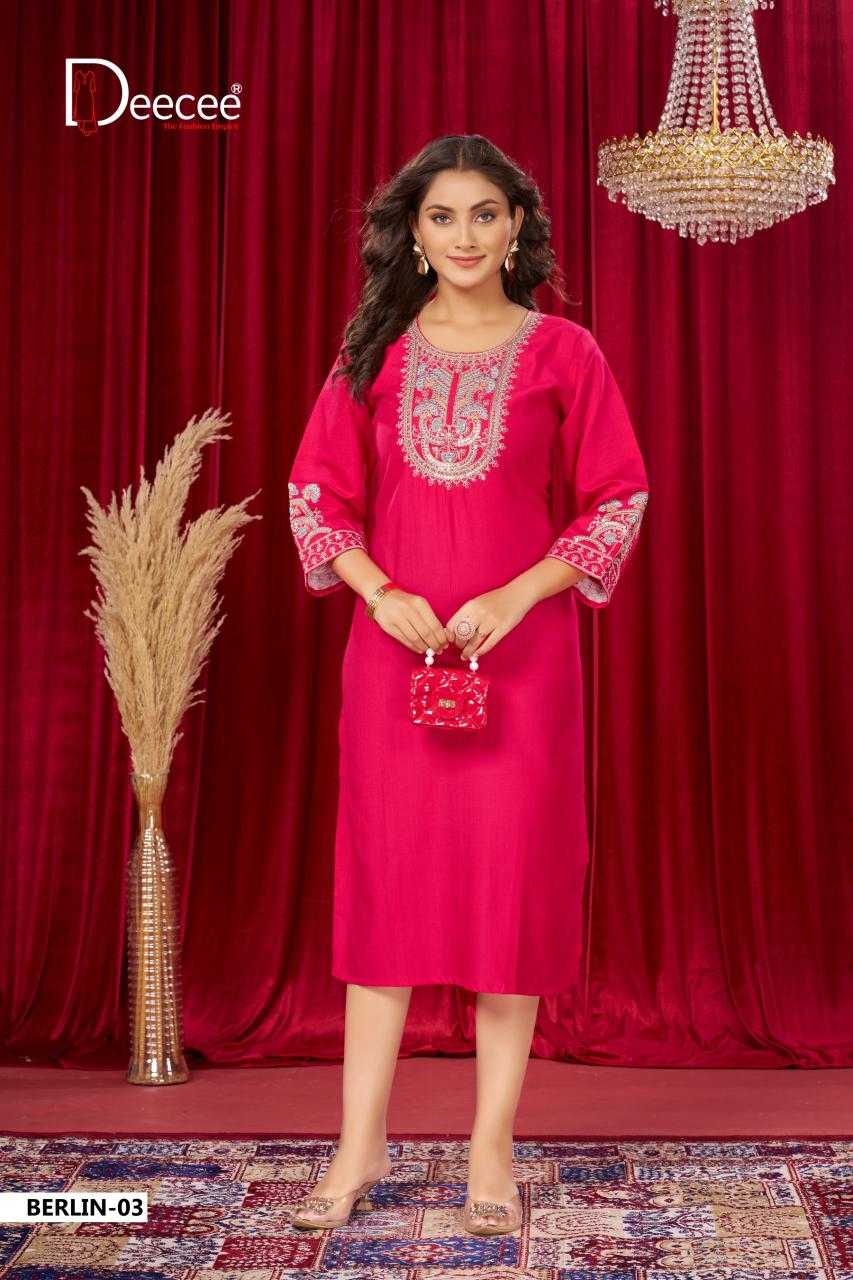 Ynf Fancy RIN190 DEECEE BERLIN Setwise Collections Wholesale Kurtis Catalogs Manufacturer- Kapda Export