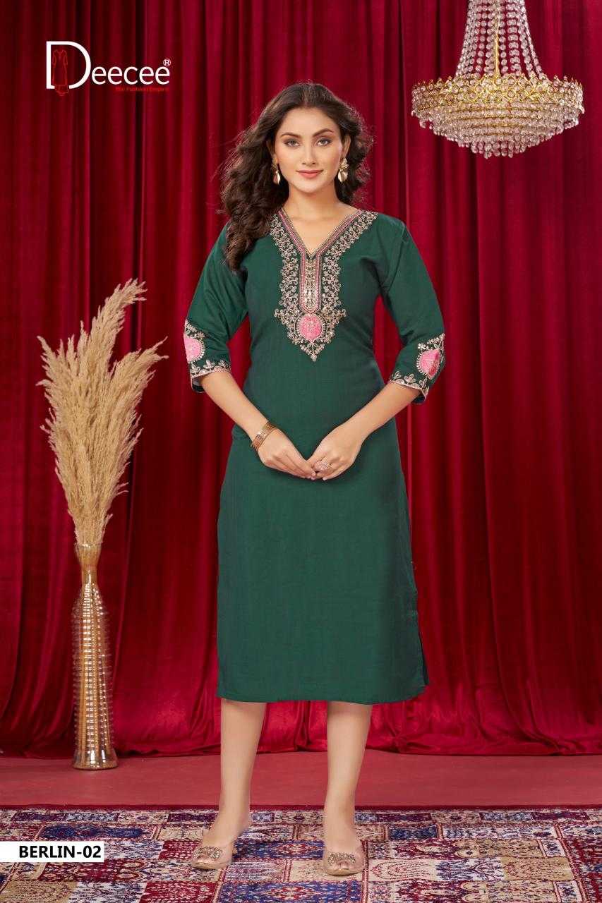 Ynf Fancy RIN190 DEECEE BERLIN Setwise Collections Wholesale Kurtis Catalogs Manufacturer- Kapda Export