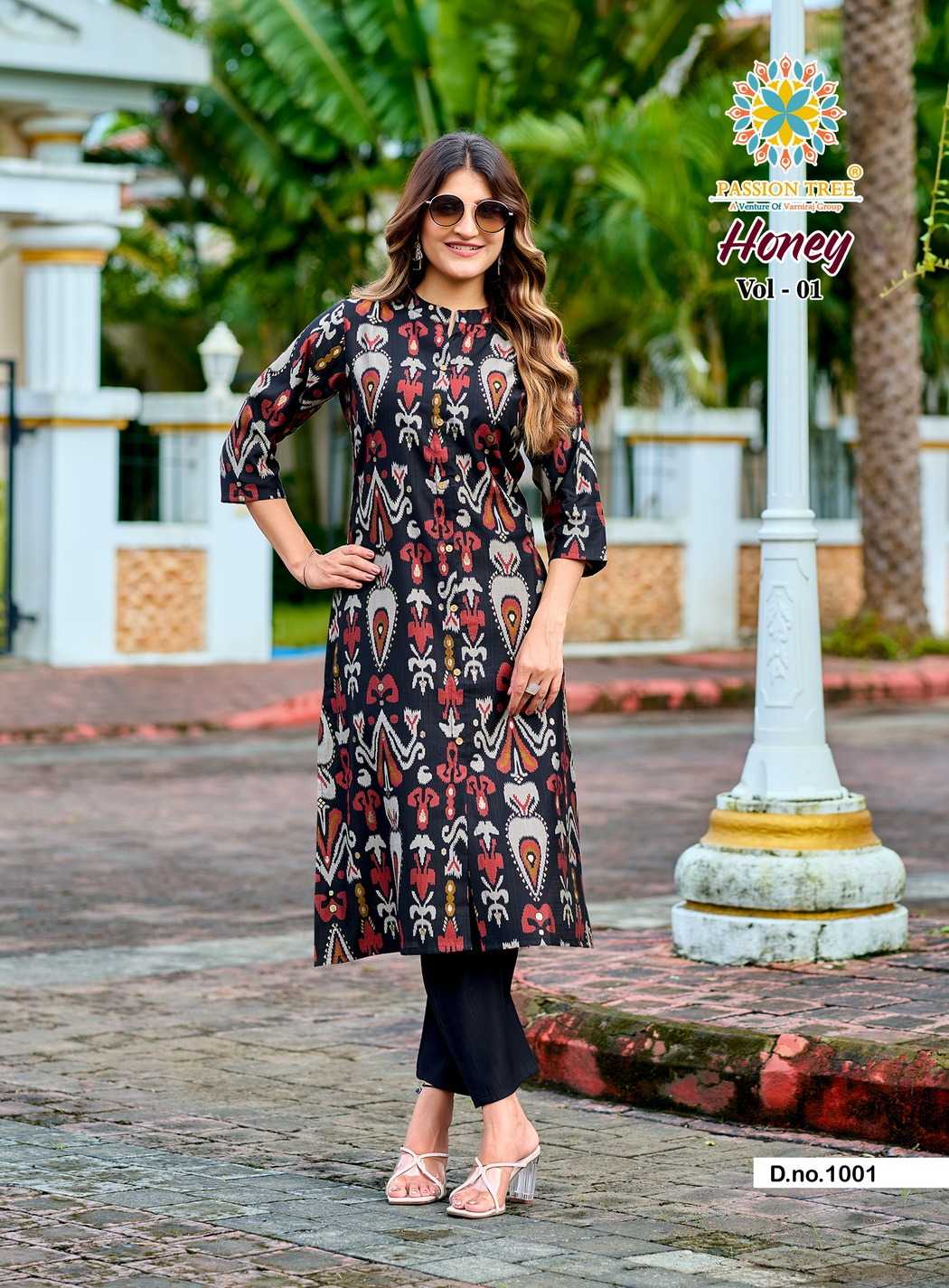 Ynf Fancy RIN190 Passion Tree HONEY VOL-1 Setwise Collections Wholesale Kurtis Catalogs Manufacturer- Kapda Export