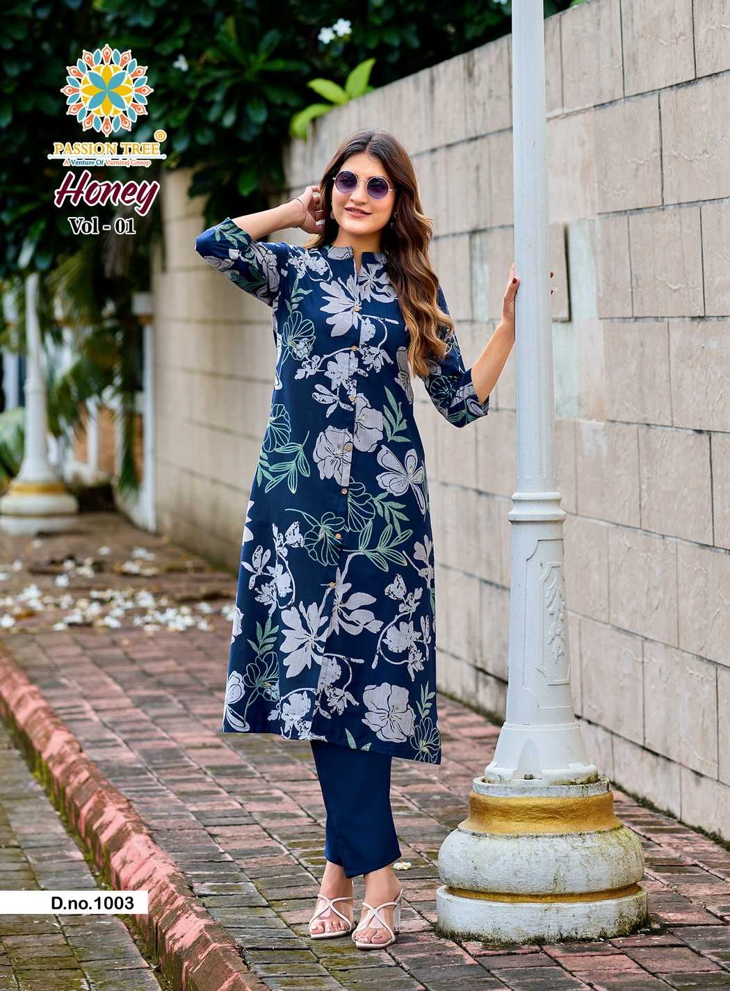 Ynf Fancy RIN190 Passion Tree HONEY VOL-1 Setwise Collections Wholesale Kurtis Catalogs Manufacturer- Kapda Export