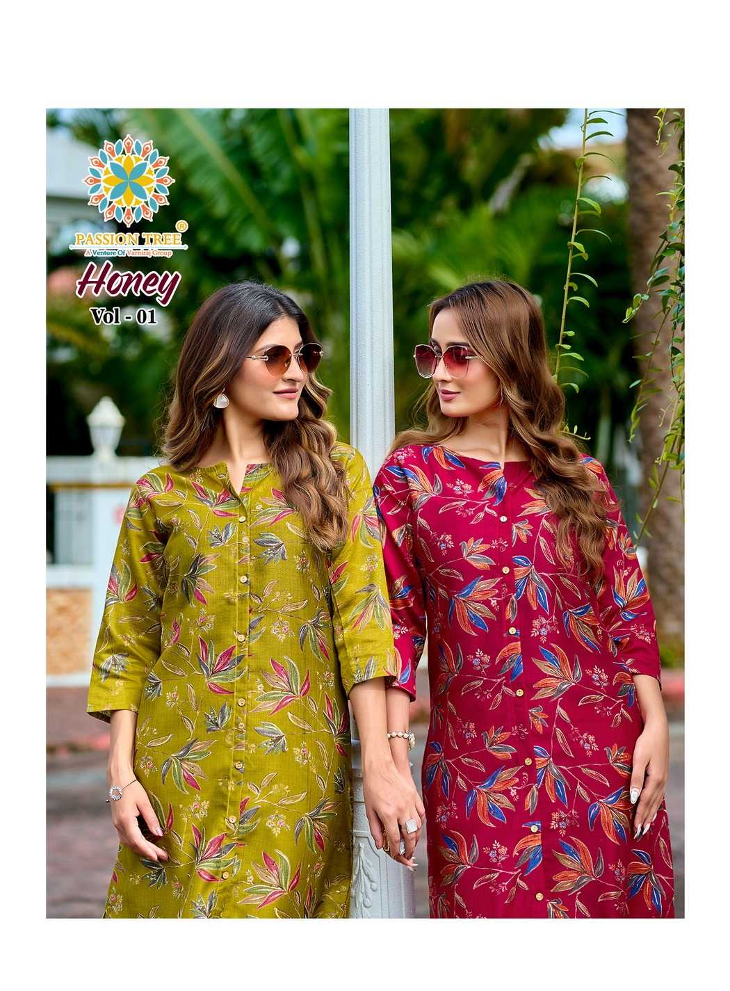 Ynf Fancy RIN190 Passion Tree HONEY VOL-1 Setwise Collections Wholesale Kurtis Catalogs Manufacturer- Kapda Export