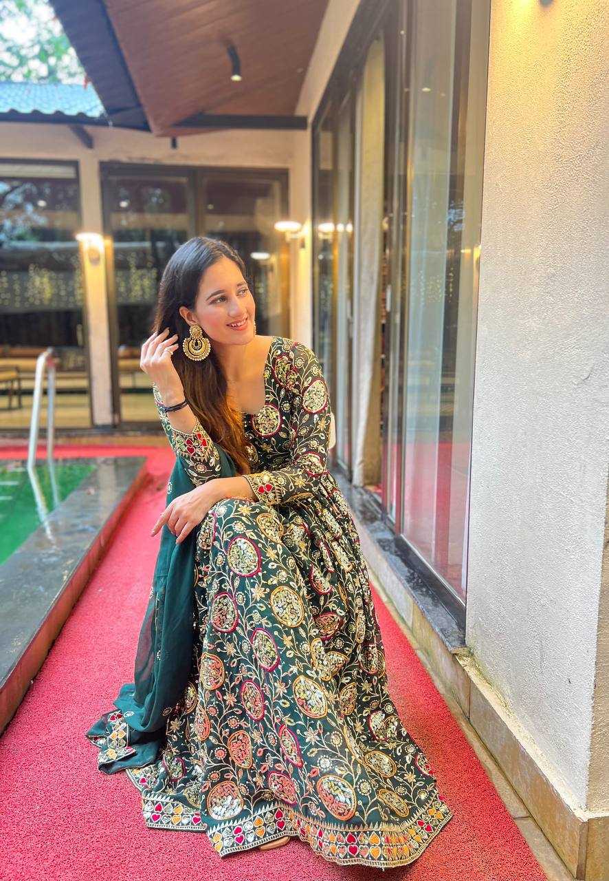 Ynf Faux Georgette KESH515 1178 Suits & Dresses Festive Collections Wholesale Anarkali Suits Independence Day Collections Manufacturer- Kapda Export