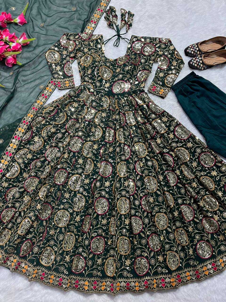 Ynf Faux Georgette KESH515 1178 Suits & Dresses Festive Collections Wholesale Anarkali Suits Independence Day Collections Manufacturer- Kapda Export