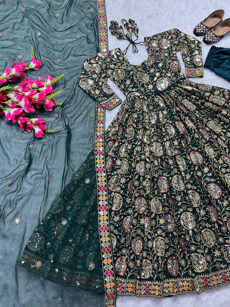 Ynf Faux Georgette KESH515 1178 Suits & Dresses Festive Collections Wholesale Anarkali Suits Independence Day Collections Manufacturer- Kapda Export