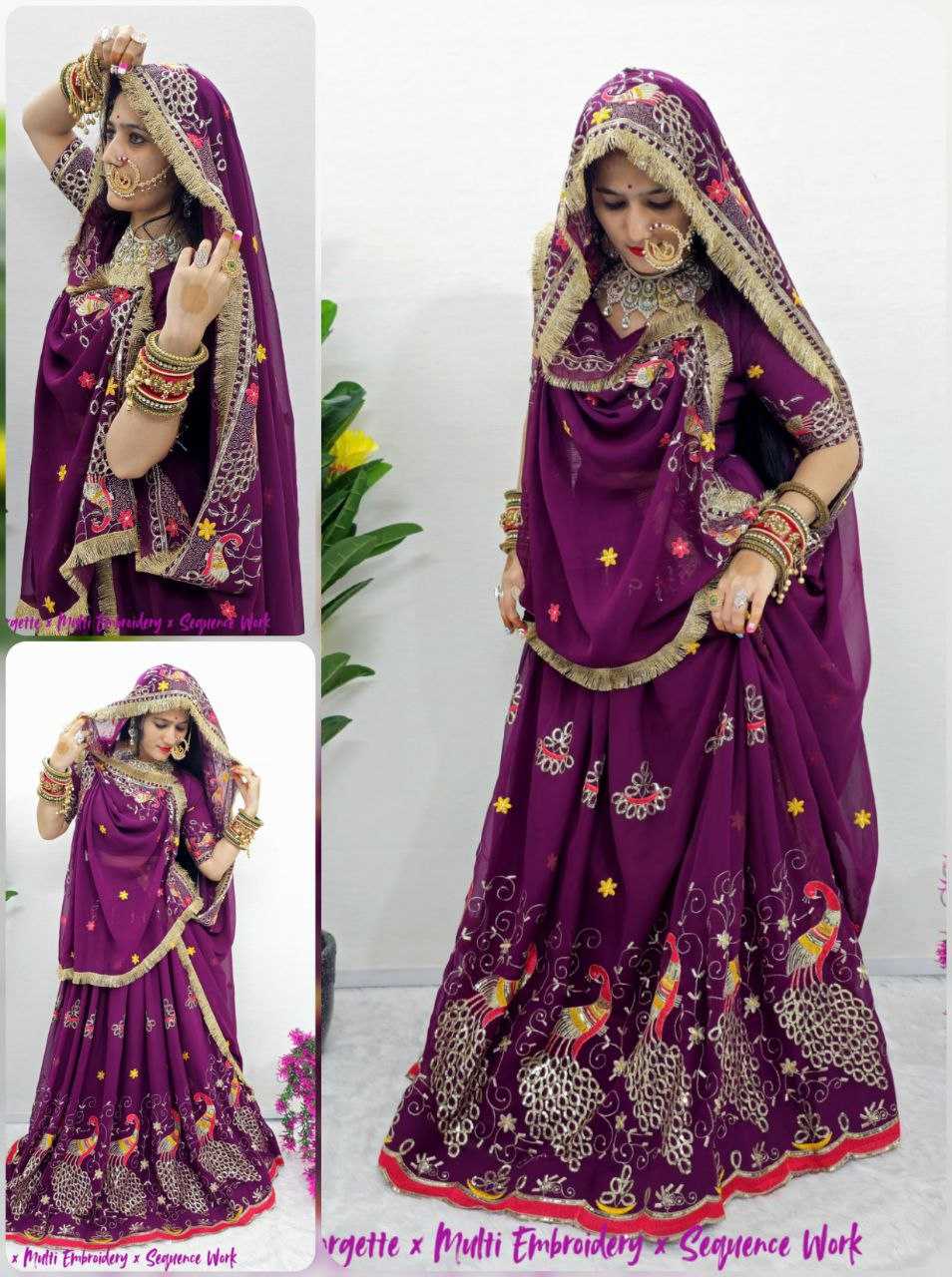 Ynf Faux Georgette KESH538 1301 Lehengas Wholesale Rajwada Lehenga Embroidered Lehenga Mirror Work Lehenga Rajasthani Poshak Manufacturer- Kapda Export