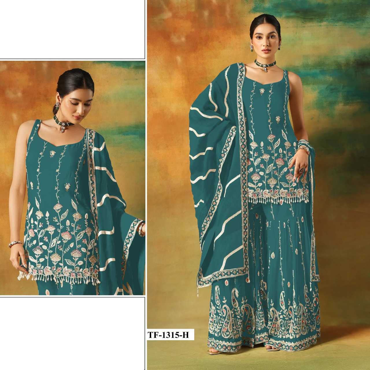 Ynf Faux Georgette RIN197 5023 Suits & Dresses Wholesale Party wear suits Bridal Suits Designer Suits Manufacturer- Kapda Export