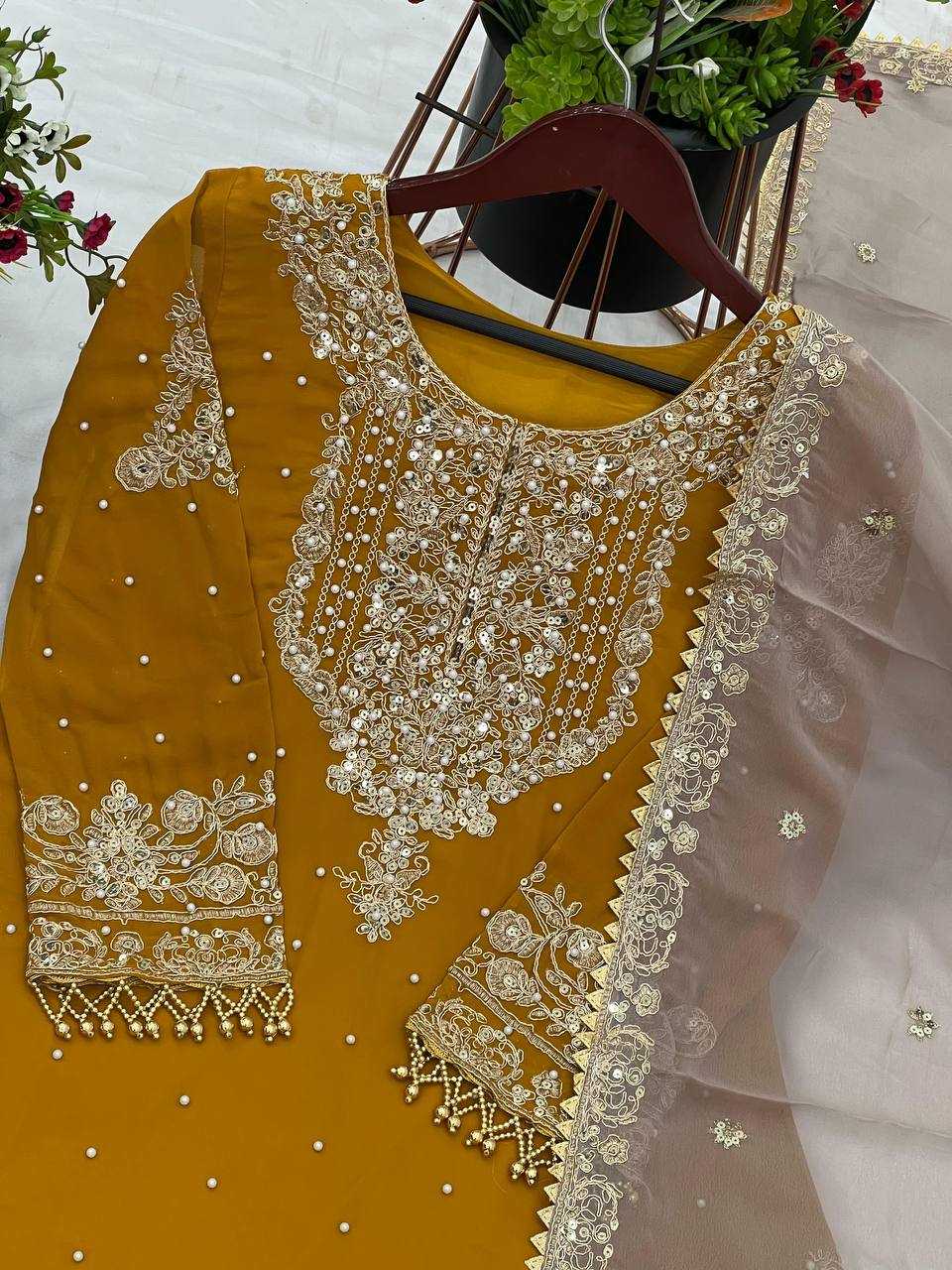 Ynf Faux Georgette RIN231 Suits & Dresses Wholesale Embroidery Suits Bridal Suits Designer Suits Manufacturer- Kapda Export