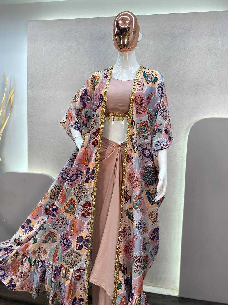 Ynf Fiona Silk RIN110 134 Kurti Wholesale Indo-Western Kurtis Kurti With Jacket Manufacturer- Kapda Export