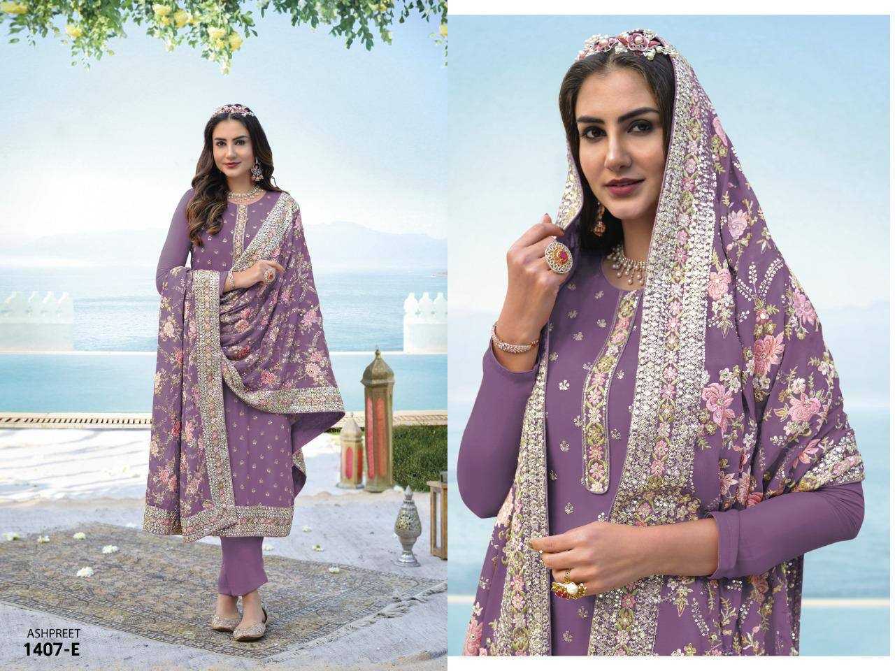 Ynf Georgette RIN131 1407 Suits & Dresses Wholesale Unstitched Suits Embroidery Suits Semi-Stitched Suits Manufacturer- Kapda Export