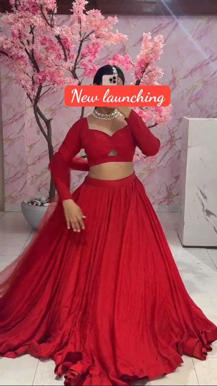 Ynf Georgette RIN157 LEHENGA-08 Lehengas Plus Size Collections Wholesale Designer Lehenga Georgette Lehenga Red Lehenga Manufacturer- Kapda Export