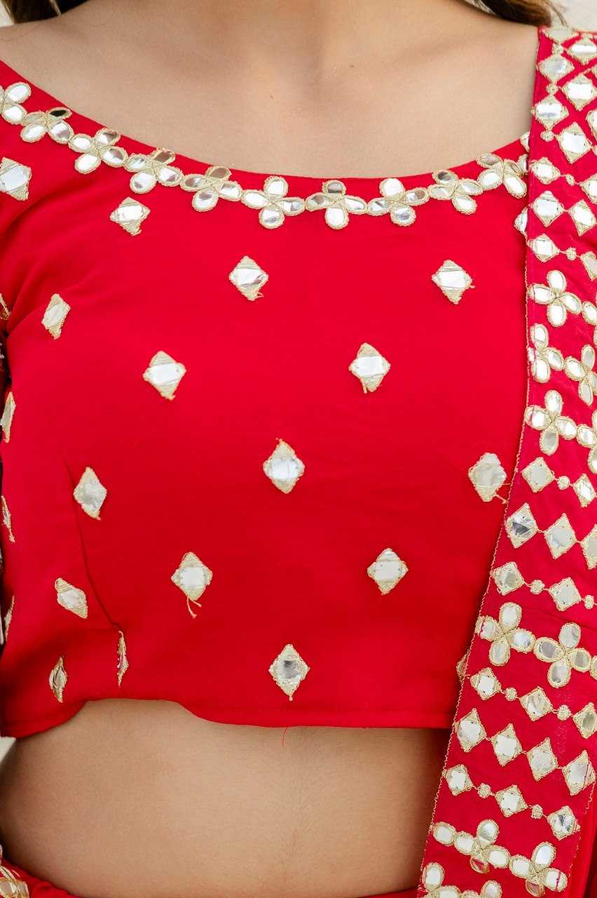 Ynf Georgette RIN228 117 Lehengas Wholesale Embroidered Lehenga Georgette Lehenga Red Lehenga Manufacturer- Kapda Export