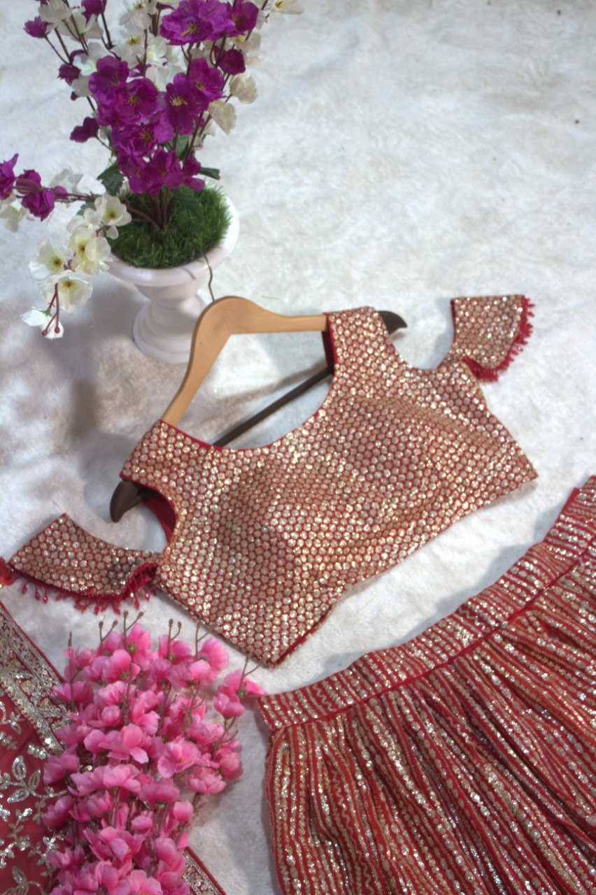 Ynf Georgette RIN228 221 Lehengas Wholesale Embroidered Lehenga Georgette Lehenga Red Lehenga Manufacturer- Kapda Export