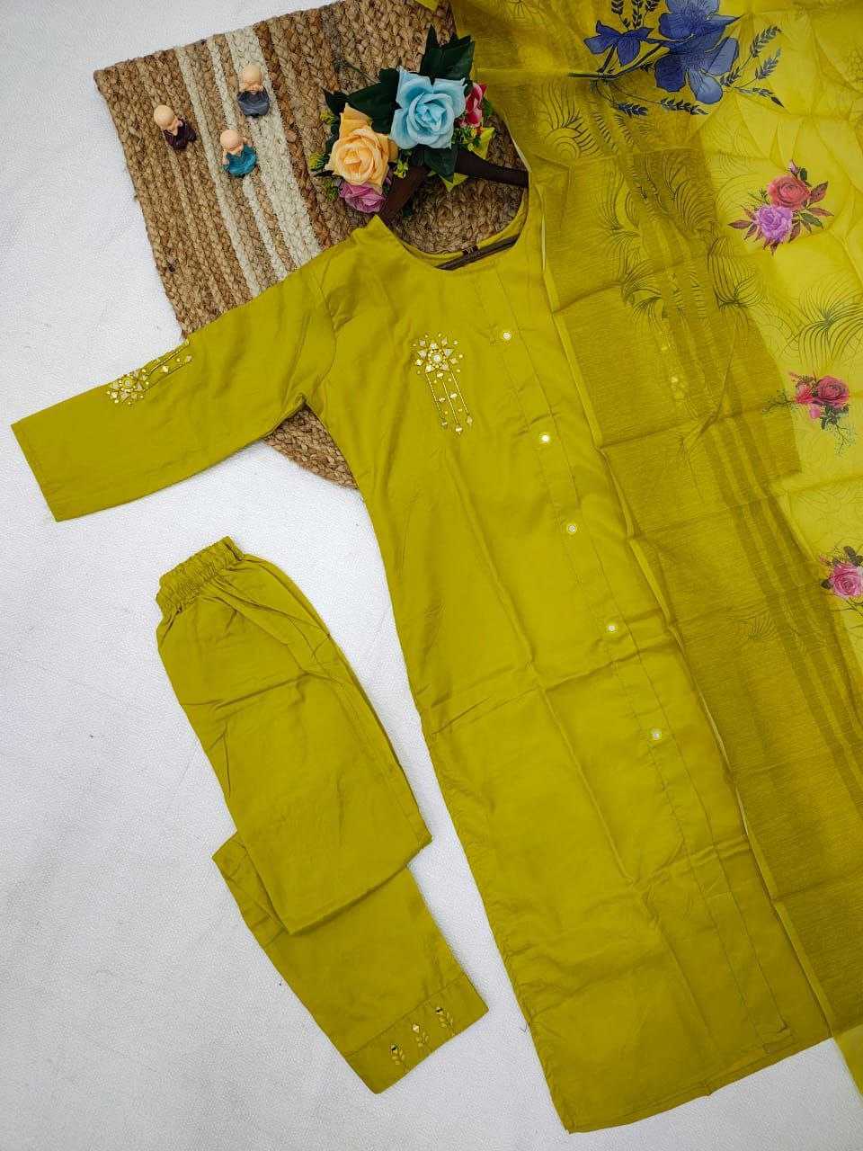 Ynf Heavy Roman Silk KESH517 A7 Suits & Dresses Wholesale Embroidery Suits Party wear suits Yellow Salwar Suit Manufacturer- Kapda Export