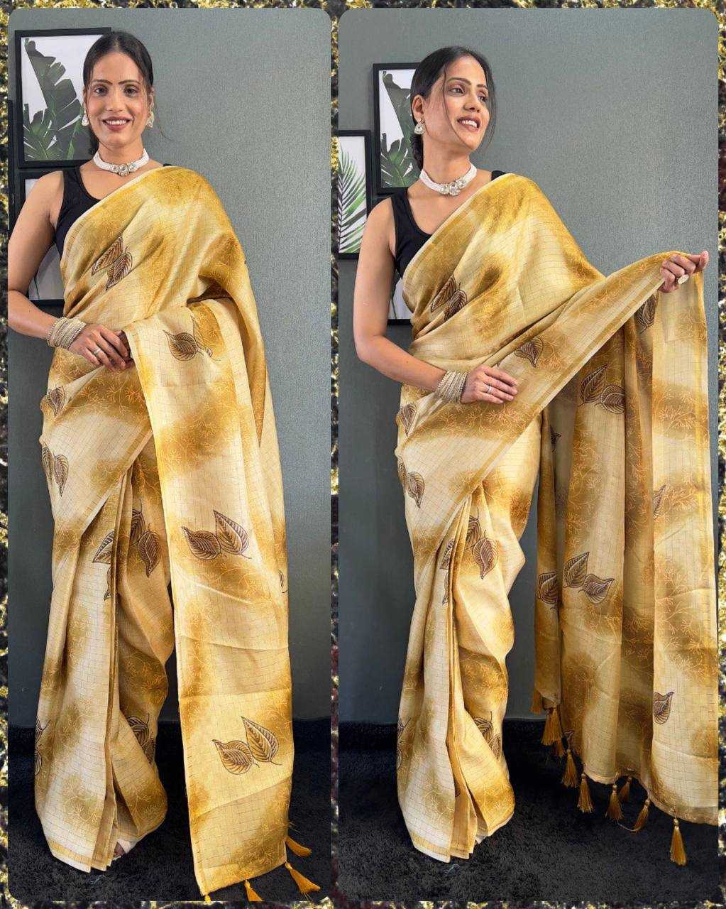 Ynf Khadi Cotton KESH554 PAN KHADI LINNEN Silk Sarees Wholesale Bhagalpuri Silk Sarees Khadi Silk Sarees Zari Border Silk Sarees Manufacturer- Kapda Export