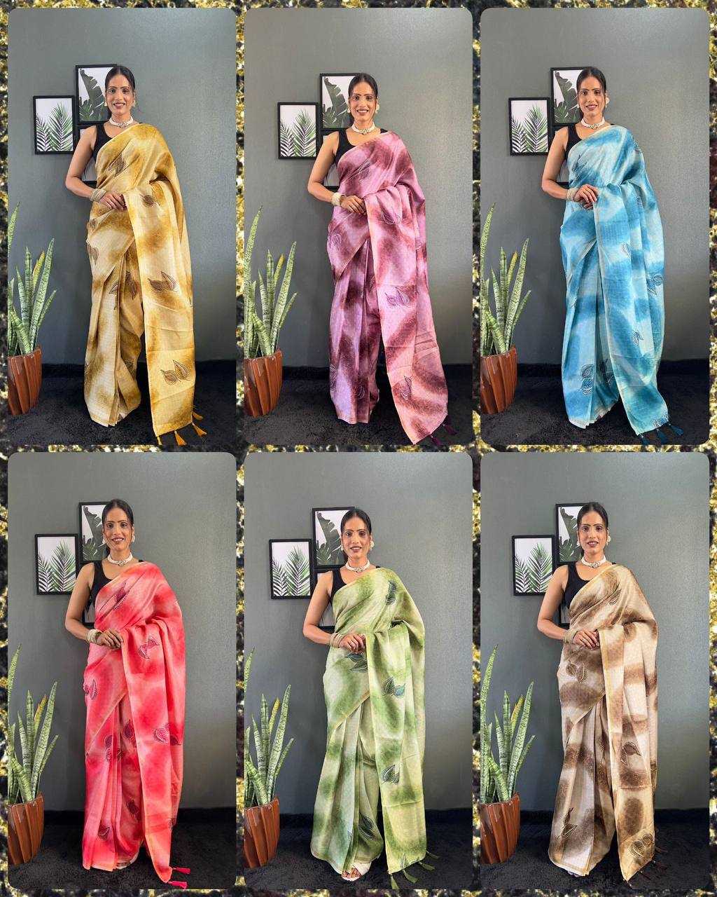 Ynf Khadi Cotton KESH554 PAN KHADI LINNEN Silk Sarees Wholesale Bhagalpuri Silk Sarees Khadi Silk Sarees Zari Border Silk Sarees Manufacturer- Kapda Export