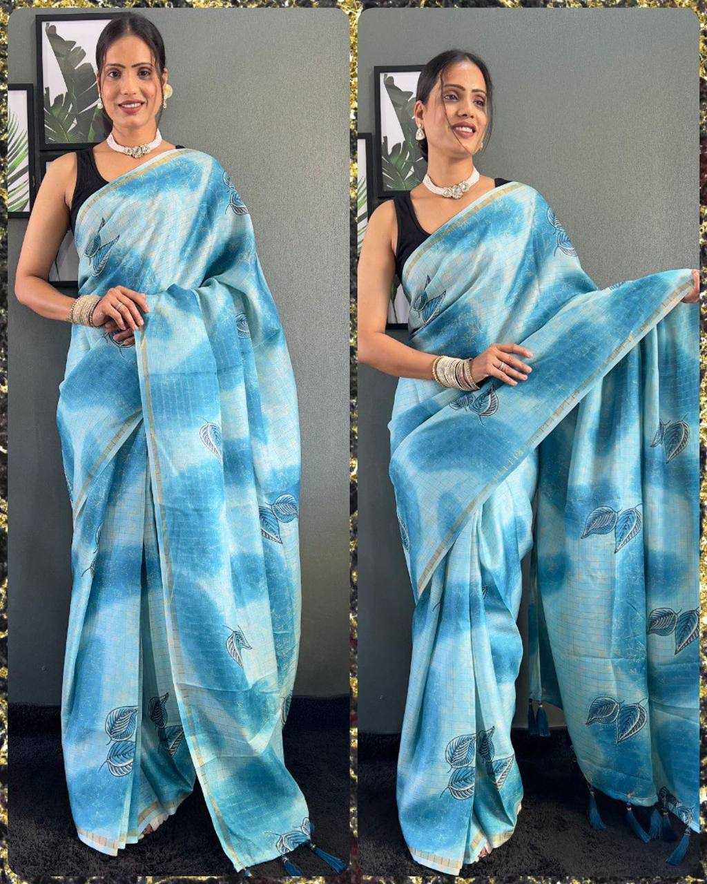 Ynf Khadi Cotton KESH554 PAN KHADI LINNEN Silk Sarees Wholesale Bhagalpuri Silk Sarees Khadi Silk Sarees Zari Border Silk Sarees Manufacturer- Kapda Export