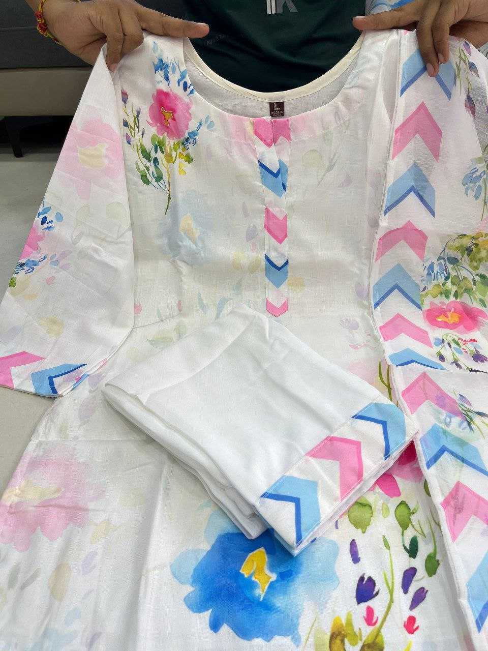 Ynf Linen KESH602 Rangeela Lilan Suits & Dresses Wholesale Printed Suits Cotton Suits White Salwar Suit Manufacturer- Kapda Export