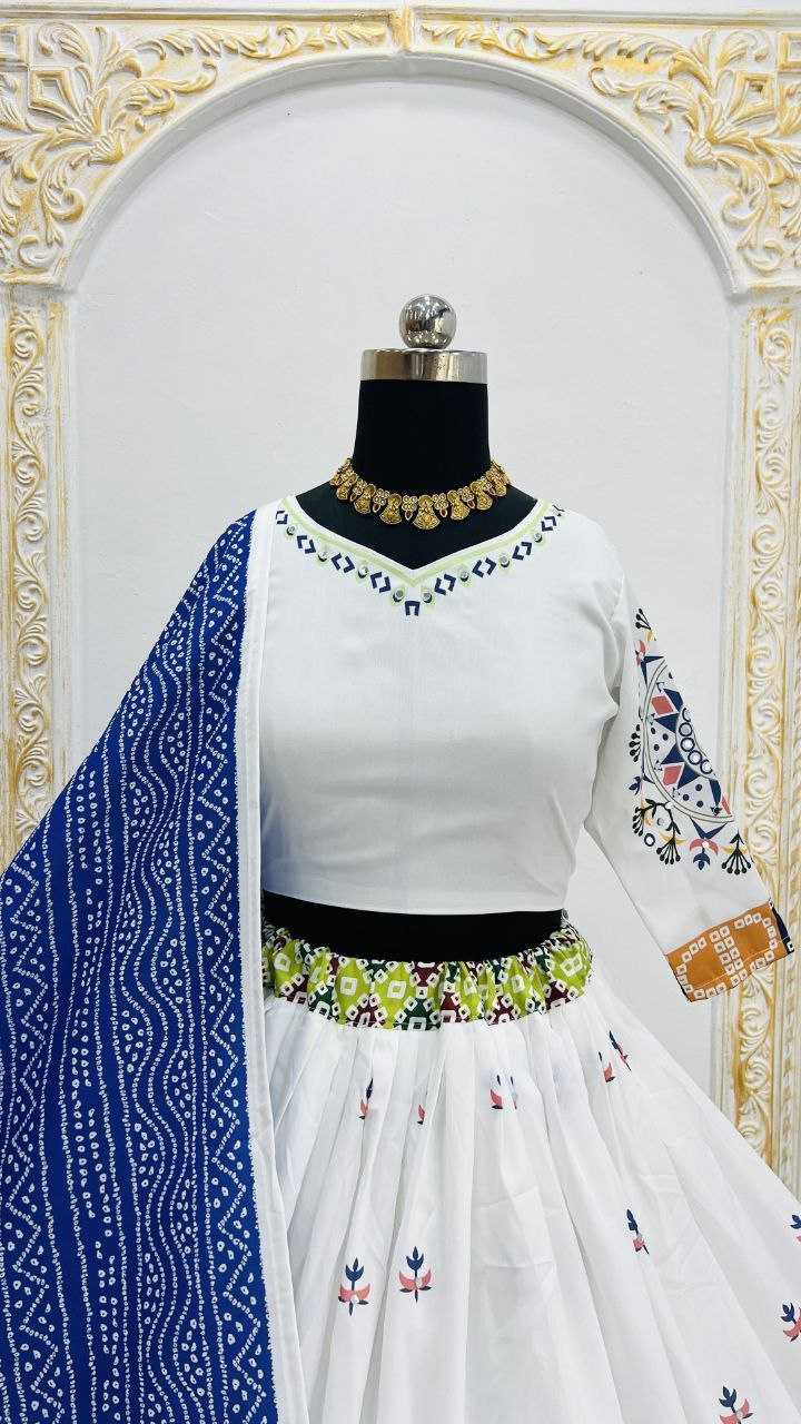 Ynf Muslin Cotton RIN207 1545 Lehengas Wholesale Printed Lehenga Mirror Work Lehenga Heavy Lehenga Manufacturer- Kapda Export