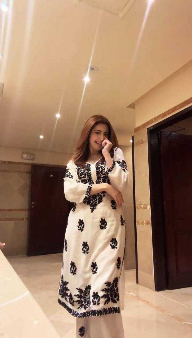 Ynf Muslin RIN110 376 Kurti Wholesale Fancy Kurti Embroidered Kurtis Chikan Kurti Manufacturer- Kapda Export