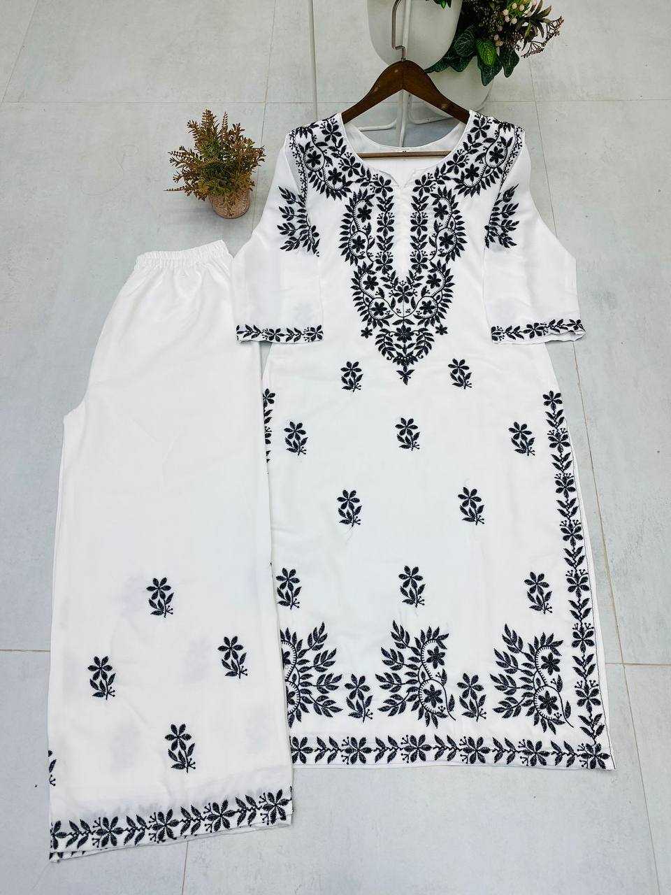 Ynf Muslin RIN110 376 Kurti Wholesale Fancy Kurti Embroidered Kurtis Chikan Kurti Manufacturer- Kapda Export