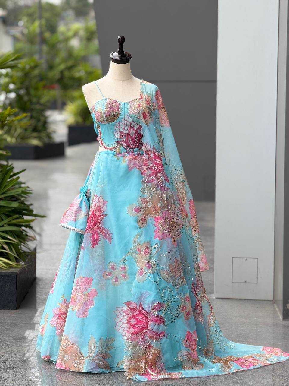 Ynf Organza KESH154 309 Lehengas Wholesale Fancy Lehenga Printed Lehenga A-line lehenga Manufacturer- Kapda Export