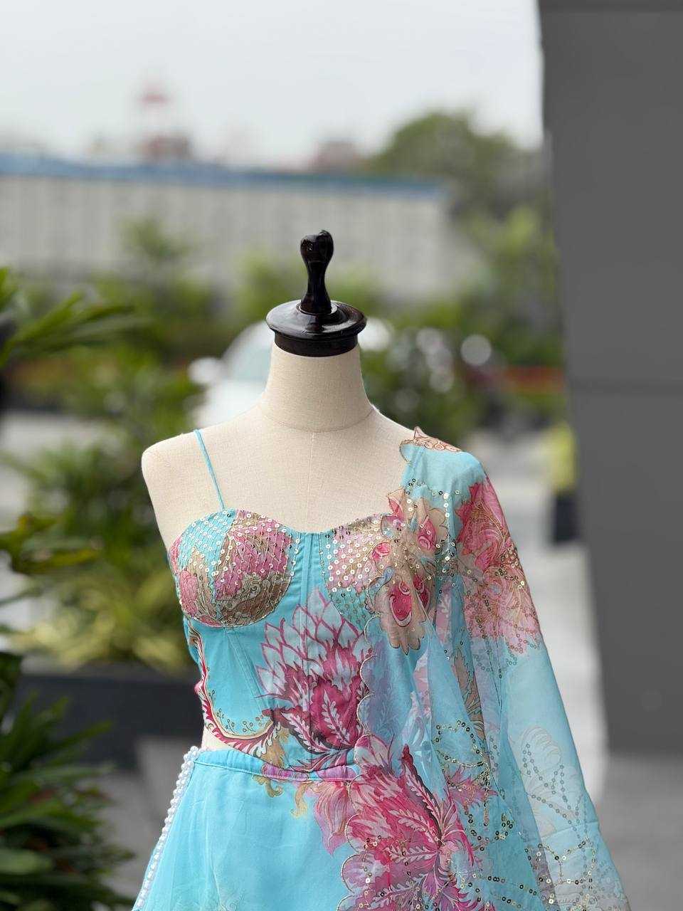 Ynf Organza KESH154 309 Lehengas Wholesale Fancy Lehenga Printed Lehenga A-line lehenga Manufacturer- Kapda Export