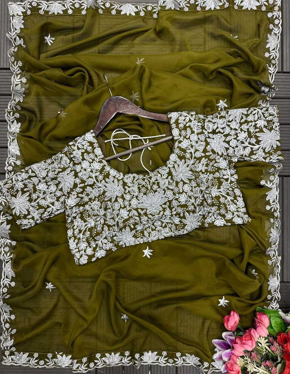 Ynf Organza KESH597 01 Lehengas Wholesale Fancy Lehenga Embroidered Lehenga Lehenga For Mehndi Sequins Lehenga Manufacturer- Kapda Export