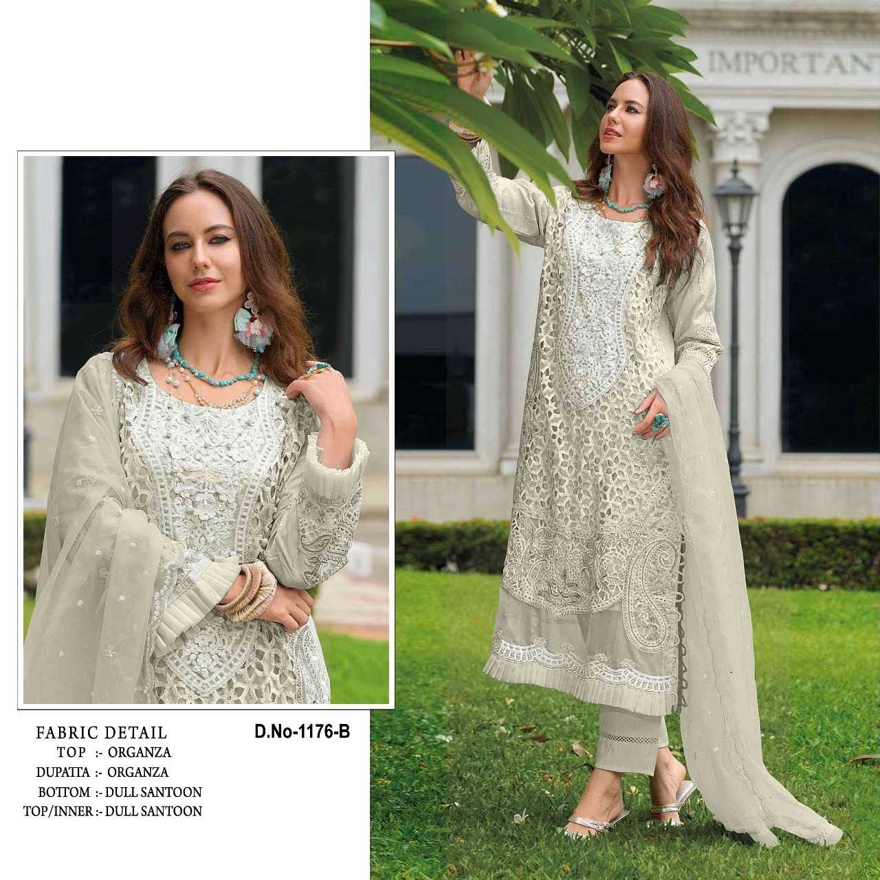 Ynf Organza RIN197 5011 Suits & Dresses Wholesale Party wear suits Bridal Suits Designer Suits Manufacturer- Kapda Export