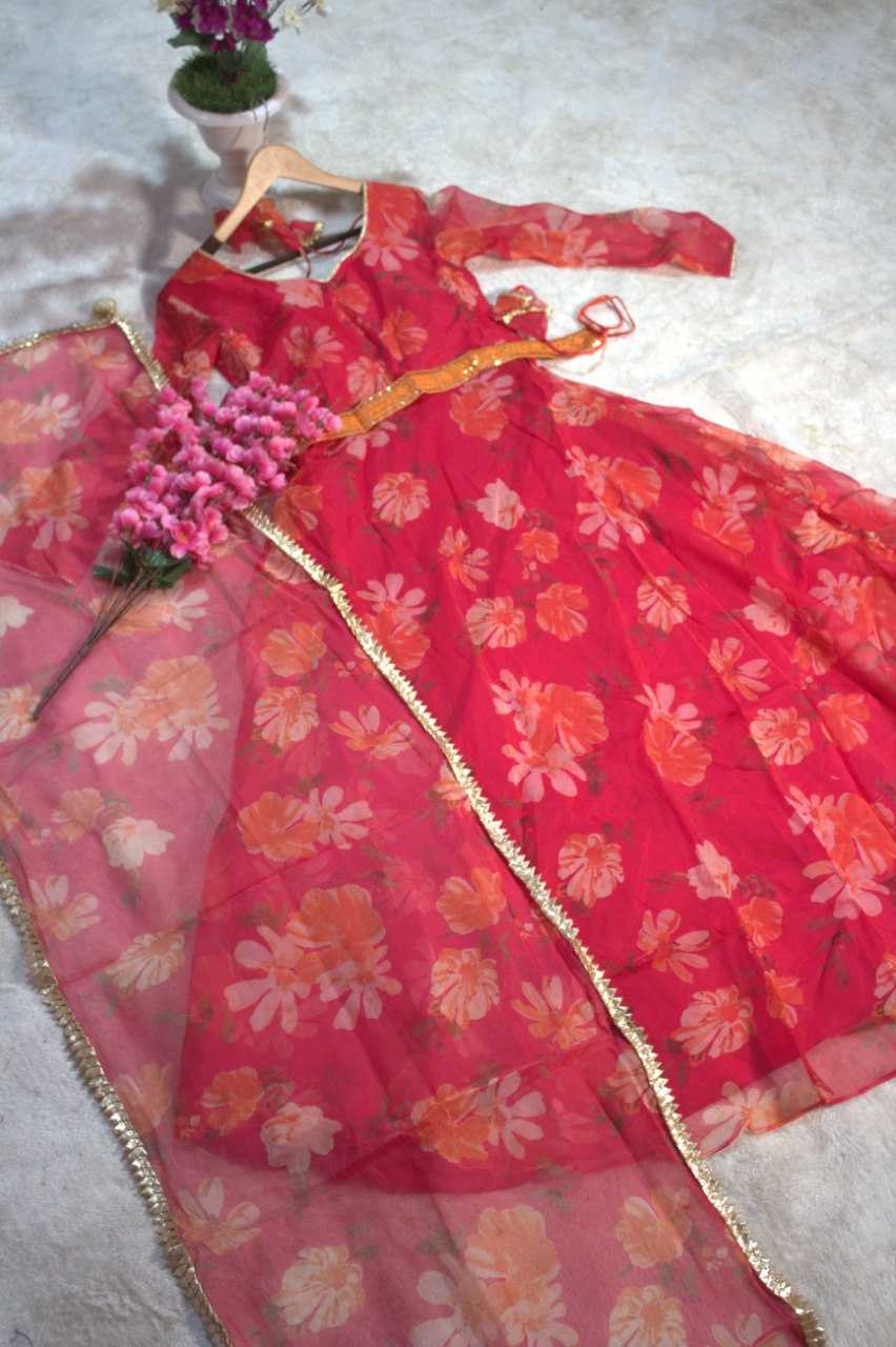 Ynf Organza RIN228 238 Gowns Wholesale Printed Gowns Anarkali Gown Floral Print Gowns Manufacturer- Kapda Export