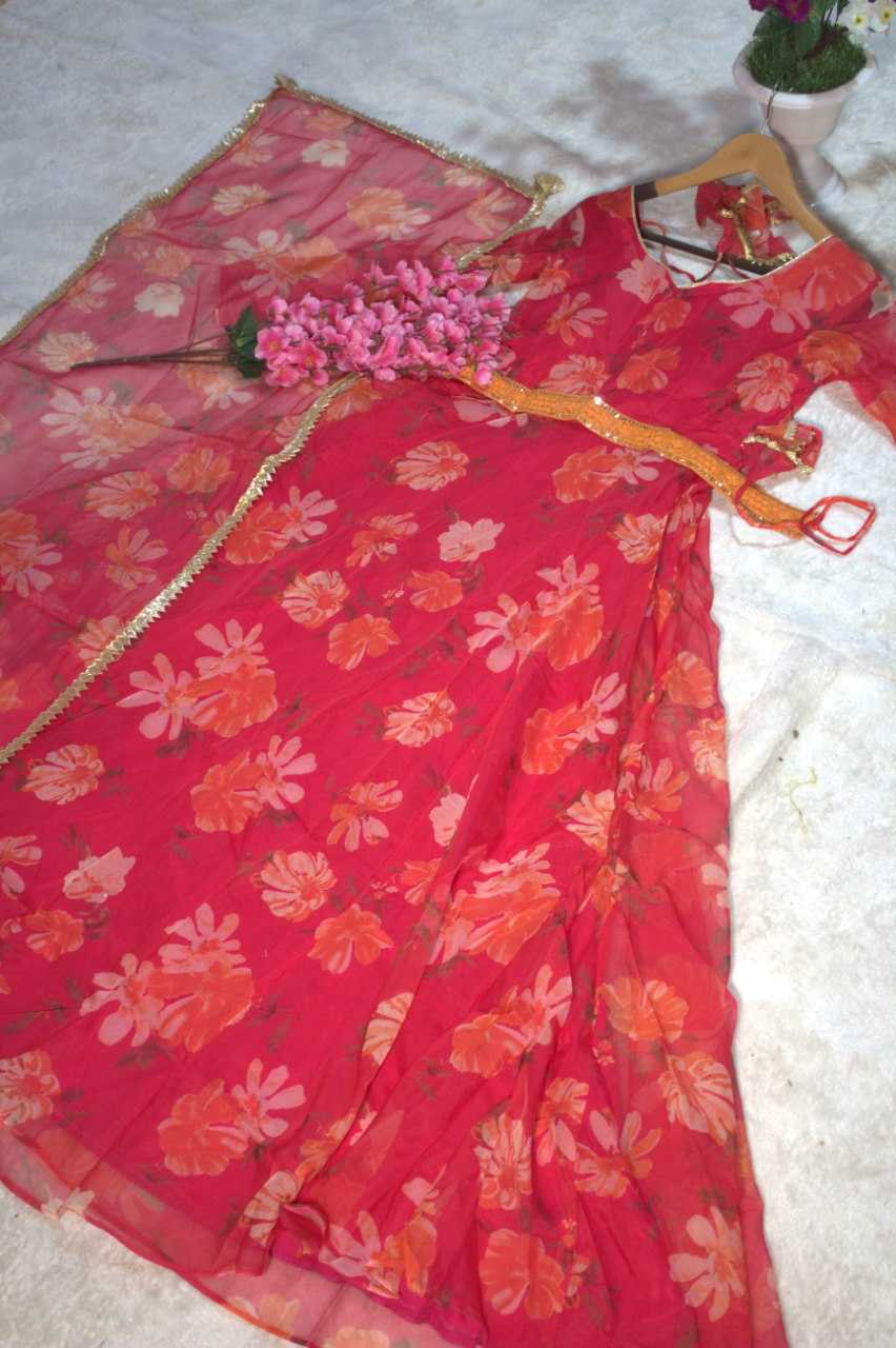 Ynf Organza RIN228 238 Gowns Wholesale Printed Gowns Anarkali Gown Floral Print Gowns Manufacturer- Kapda Export